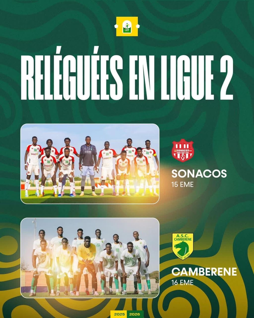 Relégées en Ligue 2